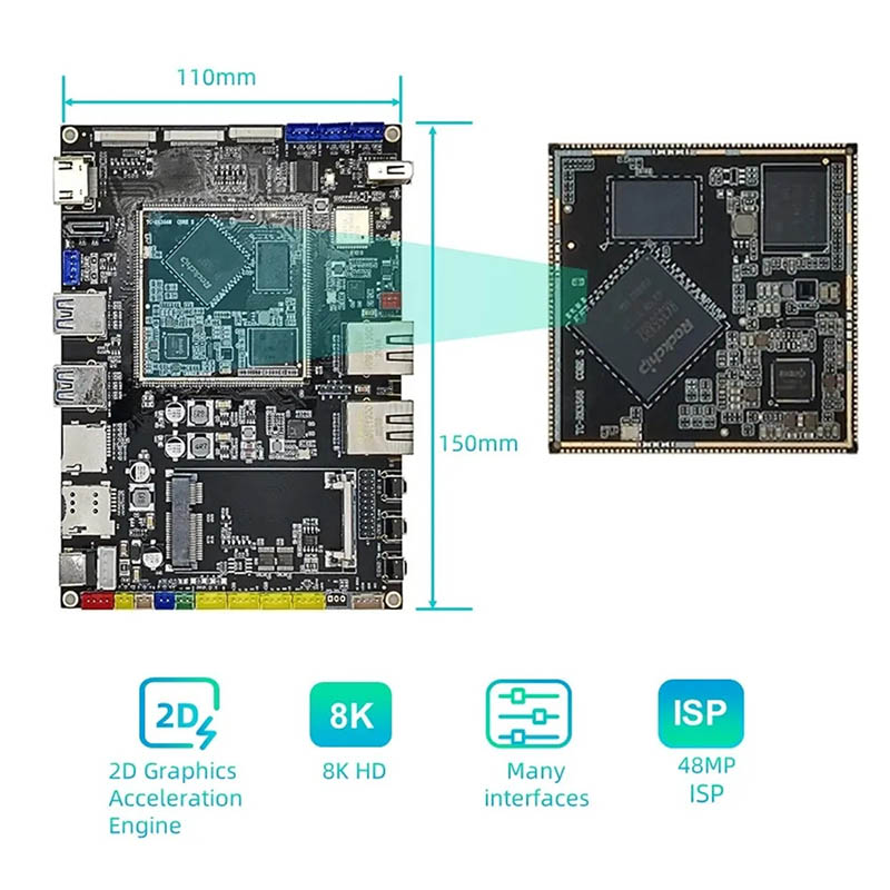 Placa de desarrollo de cuatro núcleos RK3568